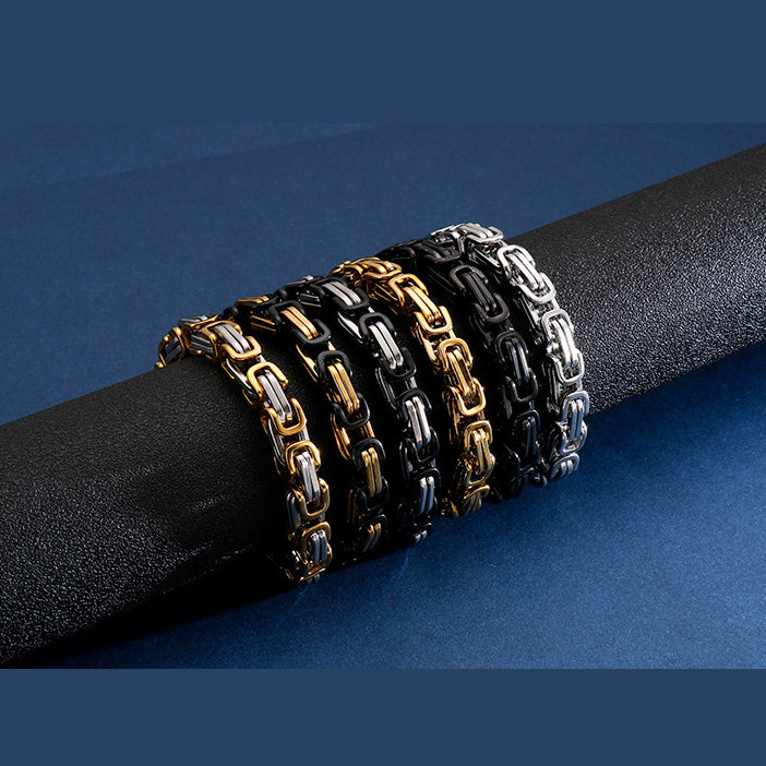 Titan-Optik Bügelkette Armband für Damen & Herren – Mehrere Größen
