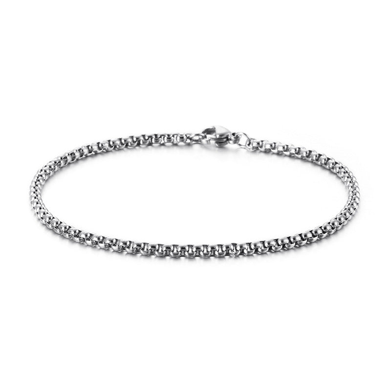 Minimalistisches Herren-Armband aus Edelstahl – Geometrische Eckperlen für Business & Alltag