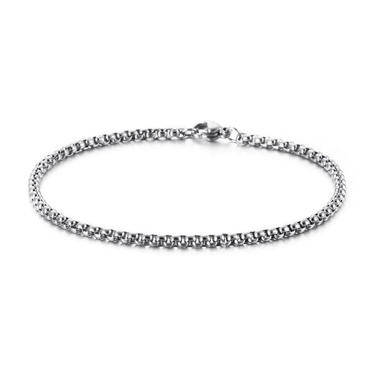 Minimalist men's bracelet made of stainless steel – geometric corner beads for business & everyday wear