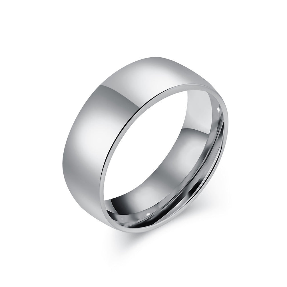 Simple titanium steel ring - High-quality shiny in black & steel colors - 18K gold plating - Unisex design - Fine jewelry for women & men