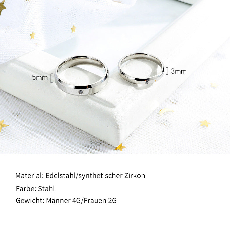 Stainless steel couple rings – hypoallergenic & rust-proof for couples