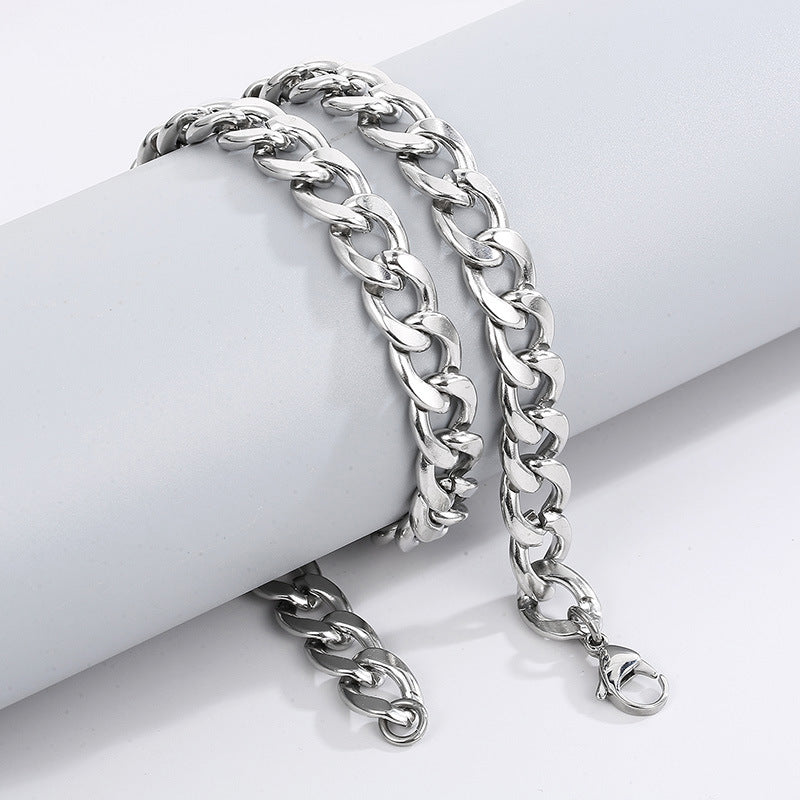 Minimalistische Edelstahl-Kubakette - Schlichte HipHop Halskette für Männer & Frauen - Robustes Cuban Link Chain Design