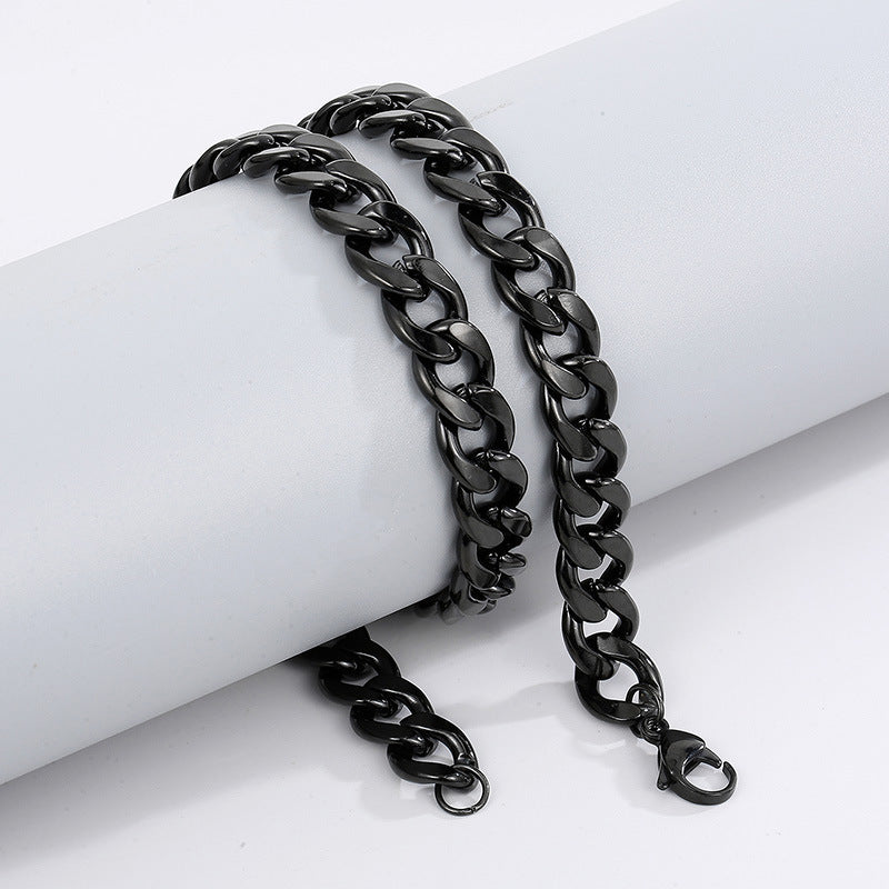 Minimalistische Edelstahl-Kubakette - Schlichte HipHop Halskette für Männer & Frauen - Robustes Cuban Link Chain Design
