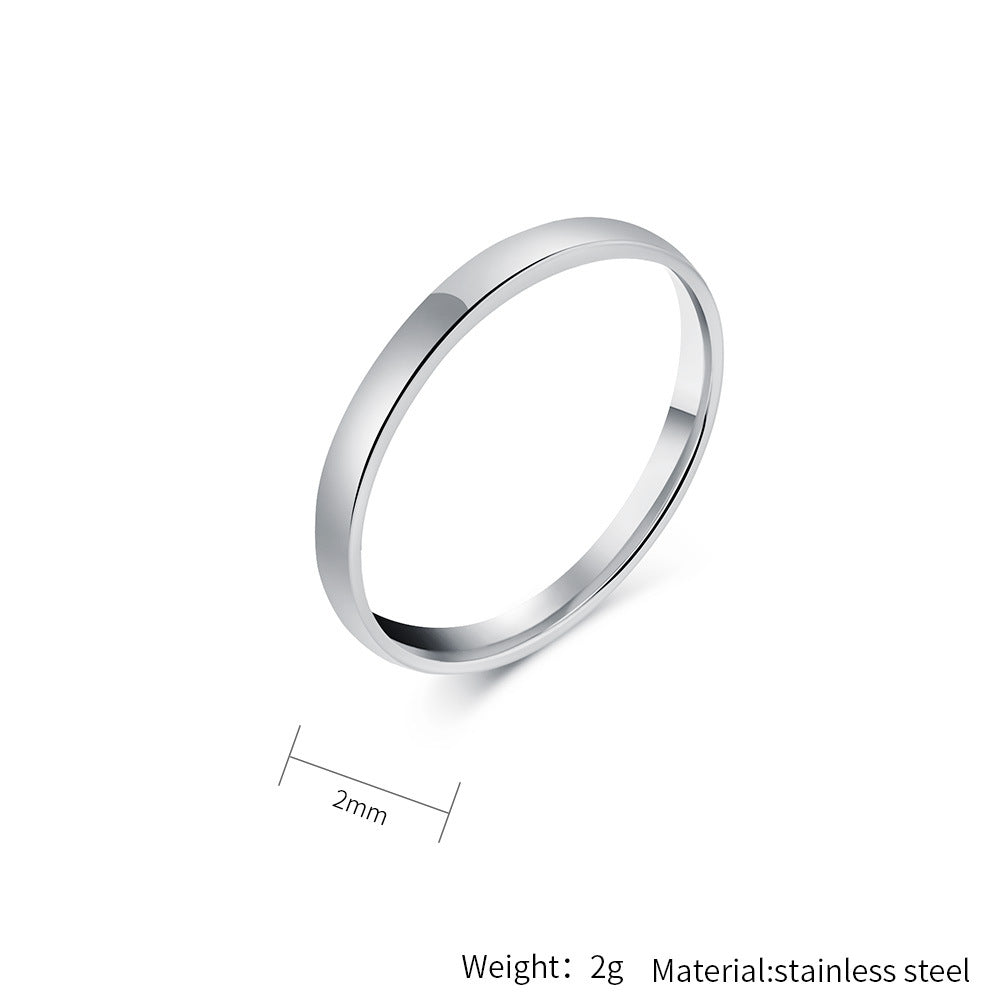Simple titanium steel ring - High-quality shiny in black & steel colors - 18K gold plating - Unisex design - Fine jewelry for women & men