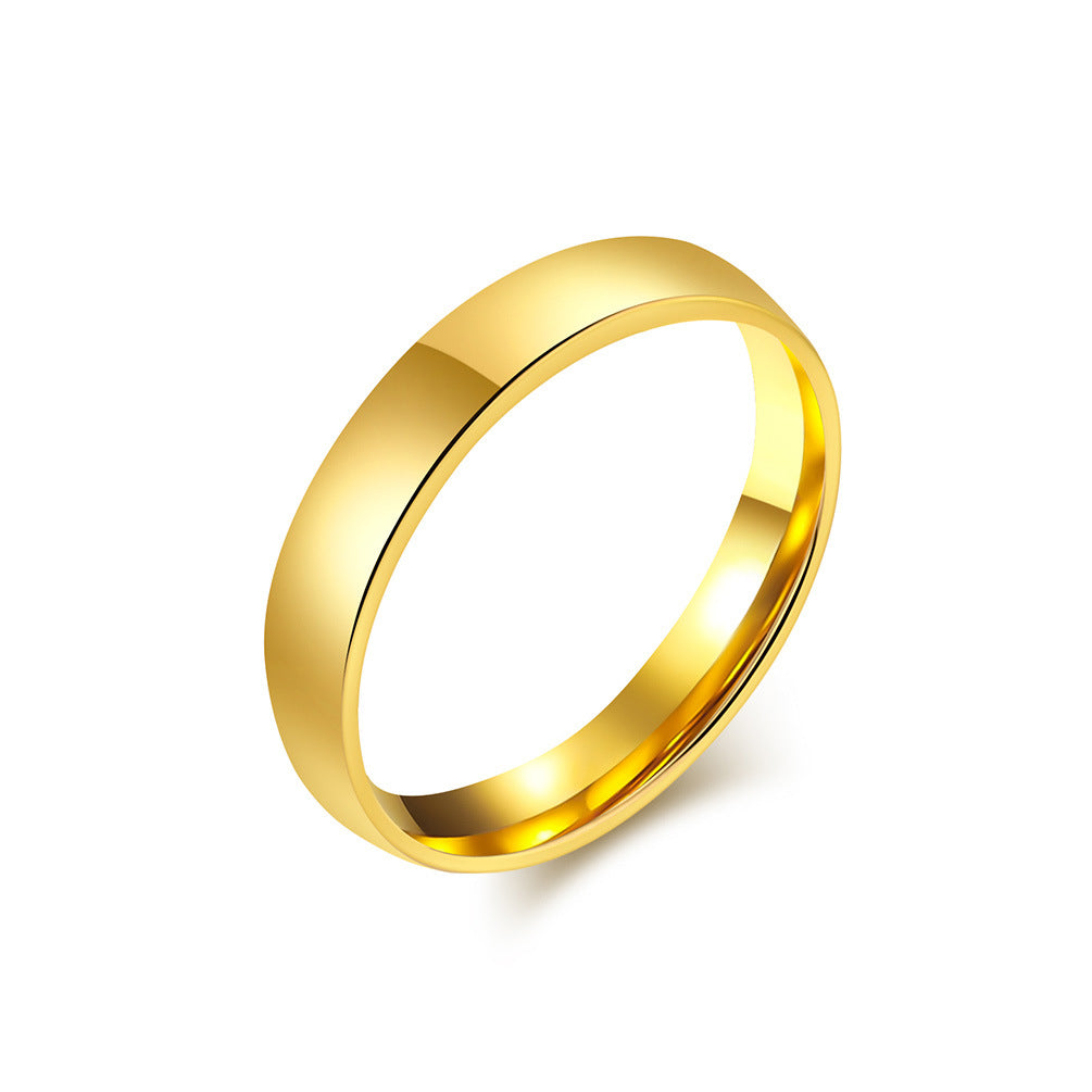 Simple titanium steel ring - High-quality shiny in black & steel colors - 18K gold plating - Unisex design - Fine jewelry for women & men