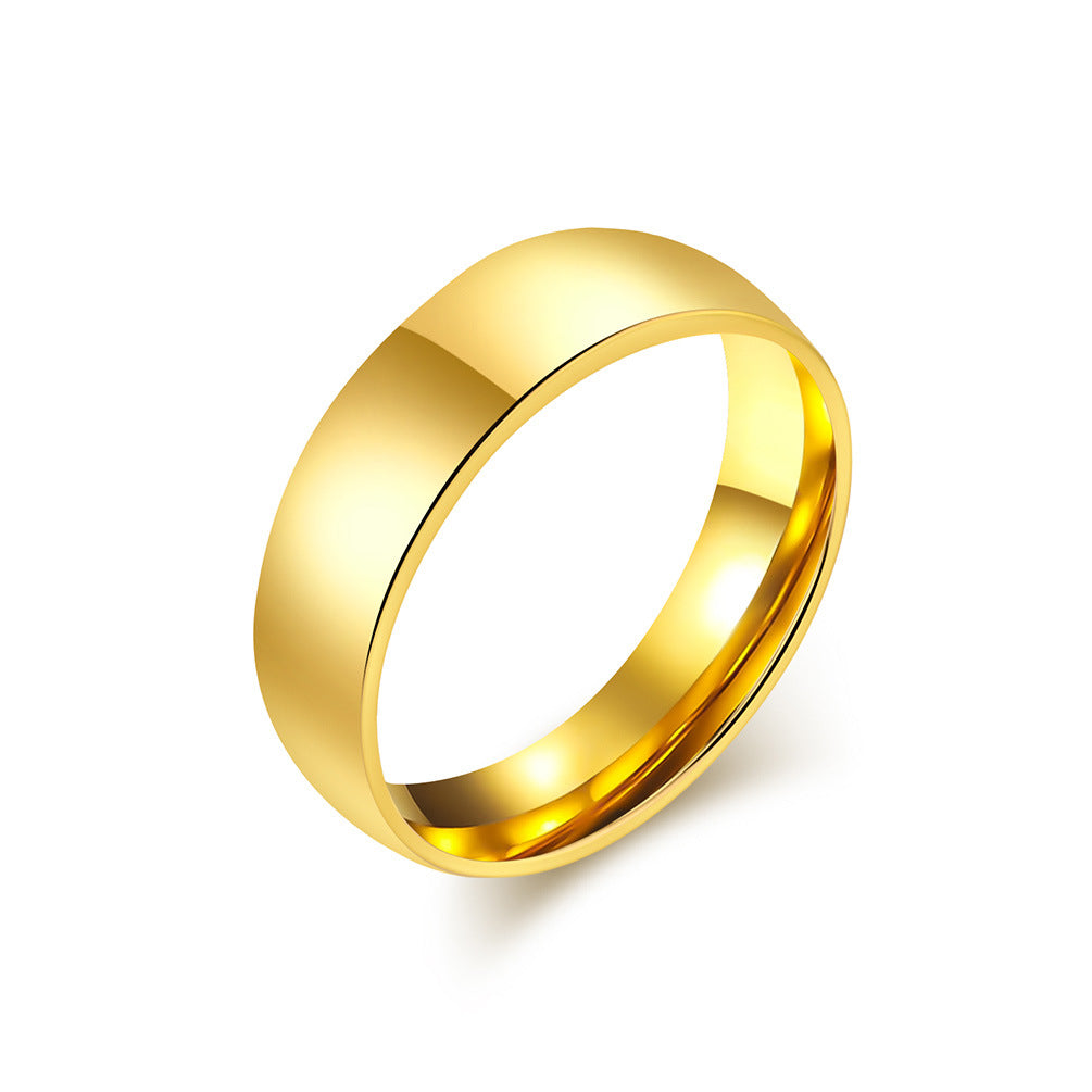Simple titanium steel ring - High-quality shiny in black & steel colors - 18K gold plating - Unisex design - Fine jewelry for women & men