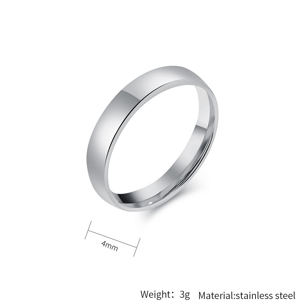 Simple titanium steel ring - High-quality shiny in black & steel colors - 18K gold plating - Unisex design - Fine jewelry for women & men