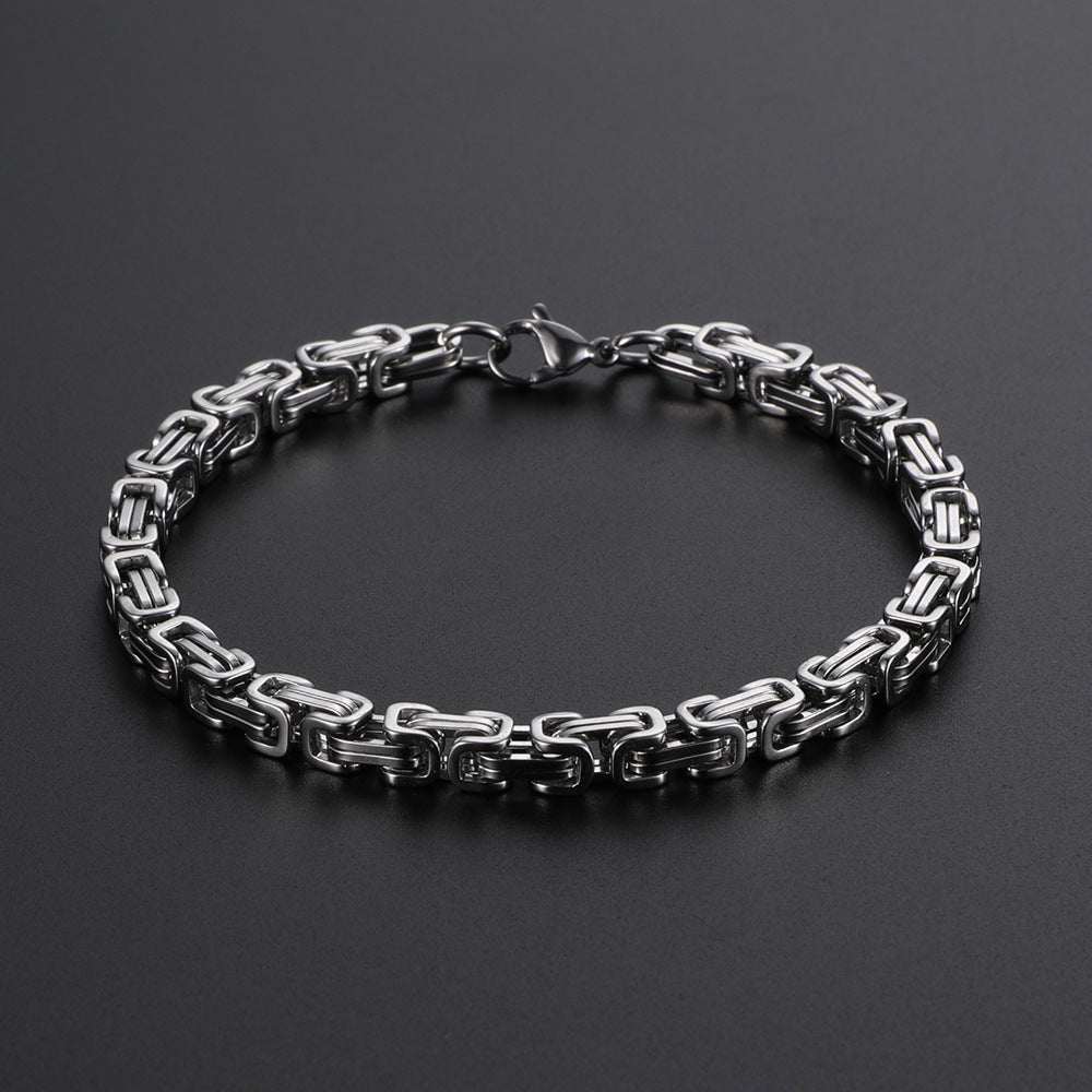 Titan-Optik Bügelkette Armband für Damen & Herren – Mehrere Größen