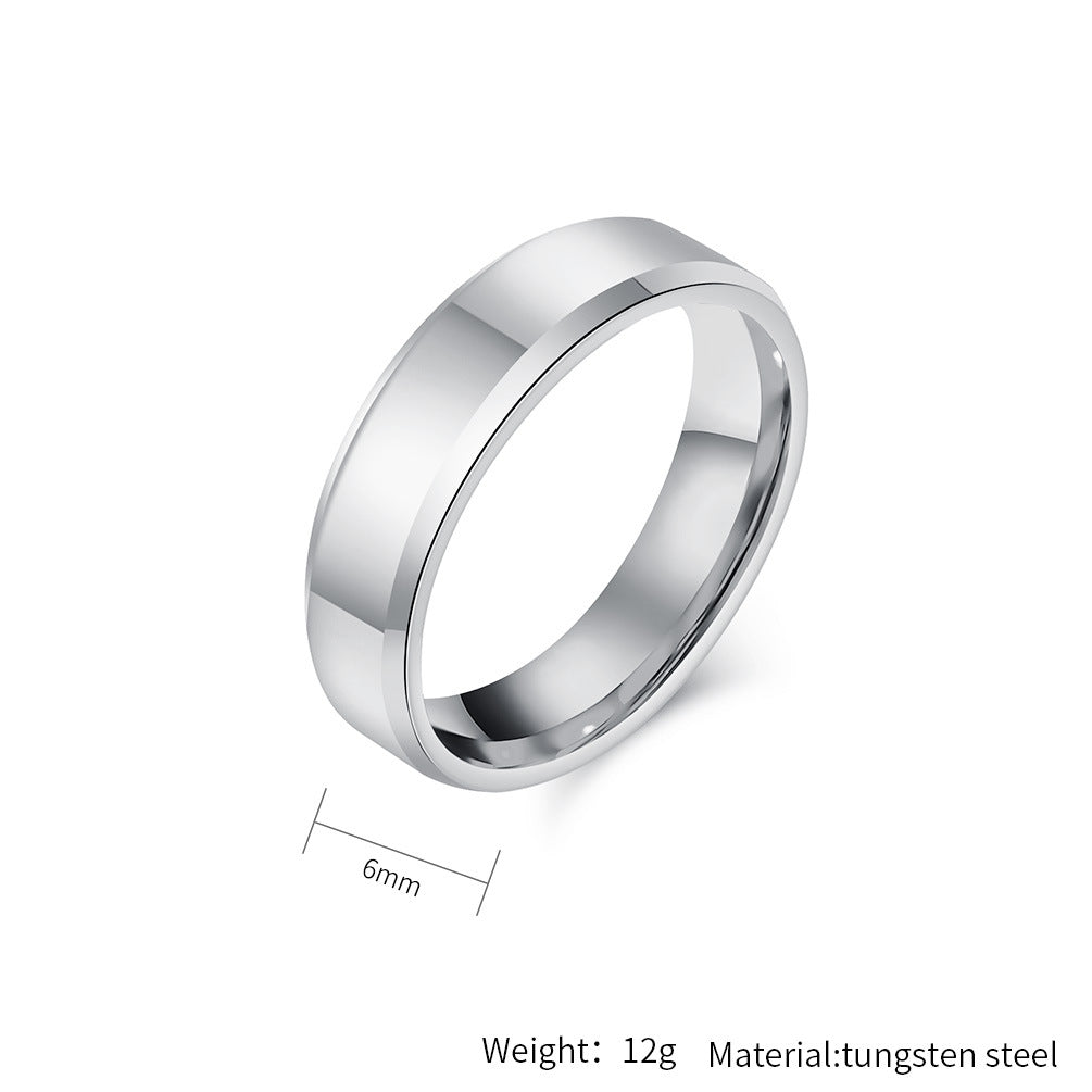 Hochglanz Wolframcarbid-Ring – Zeitloses Unisex-Design in Luxus-Optik