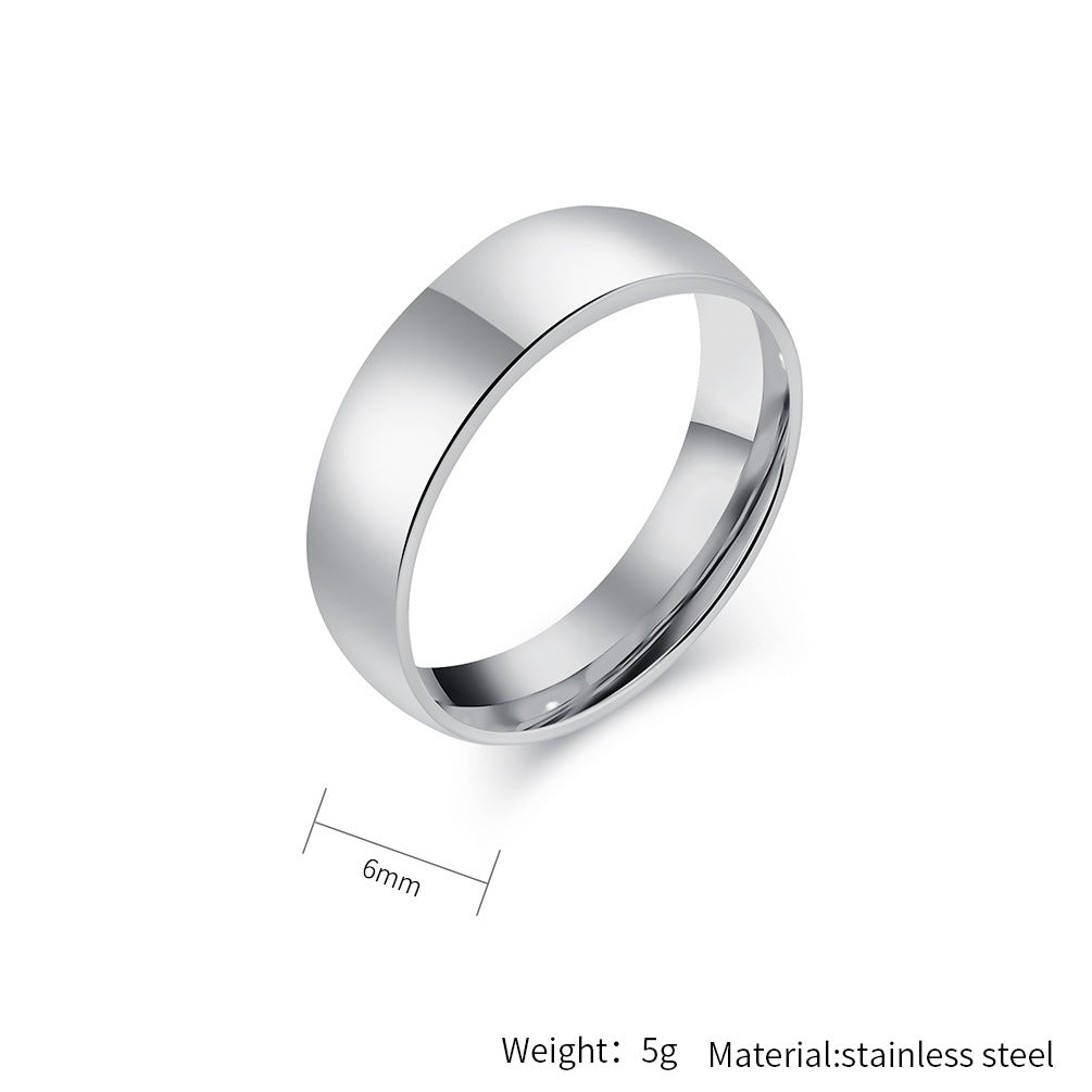 Simple titanium steel ring - High-quality shiny in black & steel colors - 18K gold plating - Unisex design - Fine jewelry for women & men