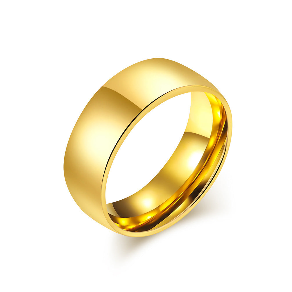 Simple titanium steel ring - High-quality shiny in black & steel colors - 18K gold plating - Unisex design - Fine jewelry for women & men