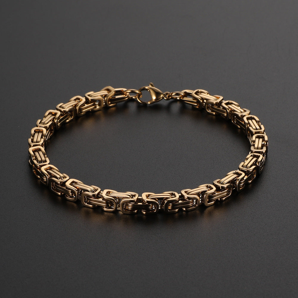 Titan-Optik Bügelkette Armband für Damen & Herren – Mehrere Größen