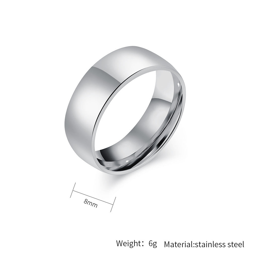 Simple titanium steel ring - High-quality shiny in black & steel colors - 18K gold plating - Unisex design - Fine jewelry for women & men