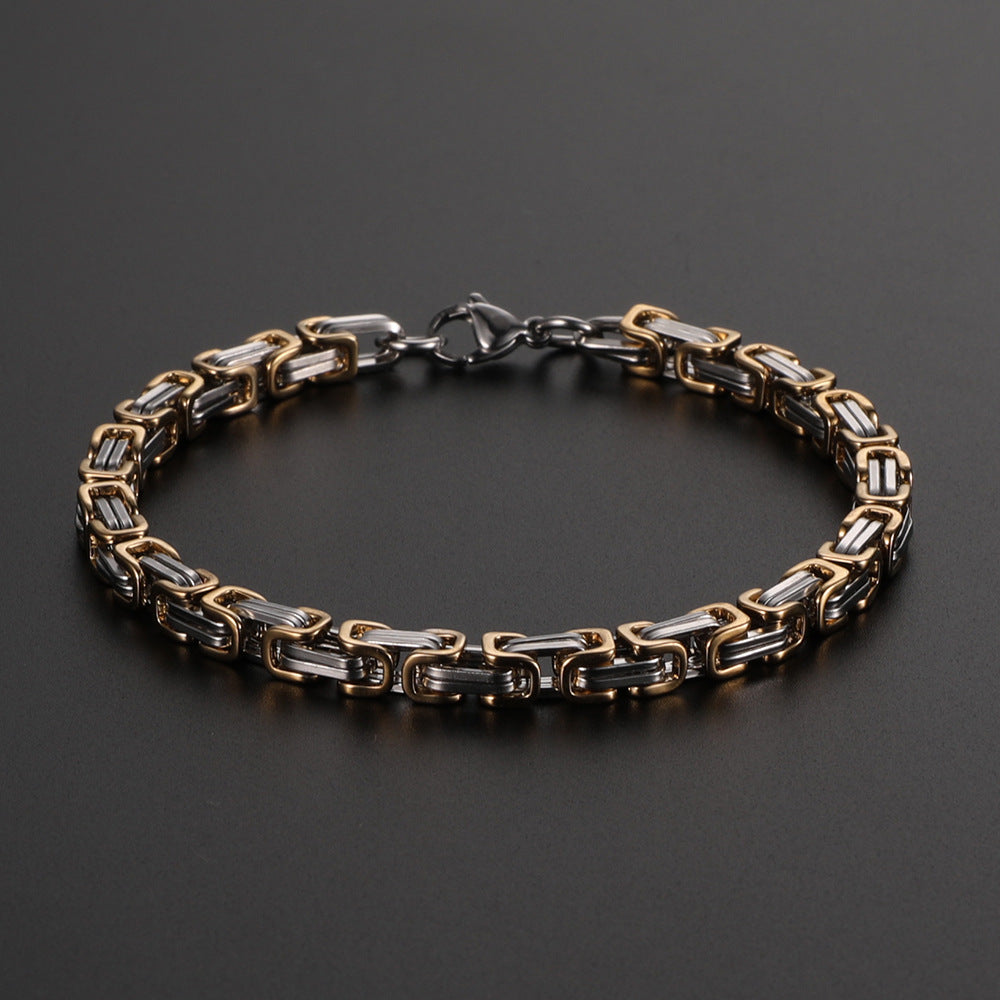 Titan-Optik Bügelkette Armband für Damen & Herren – Mehrere Größen