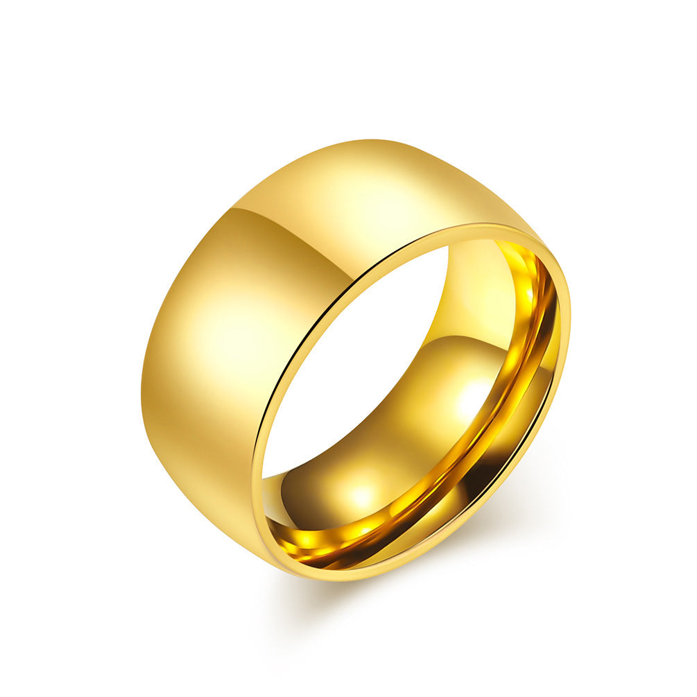 Simple titanium steel ring - High-quality shiny in black & steel colors - 18K gold plating - Unisex design - Fine jewelry for women & men