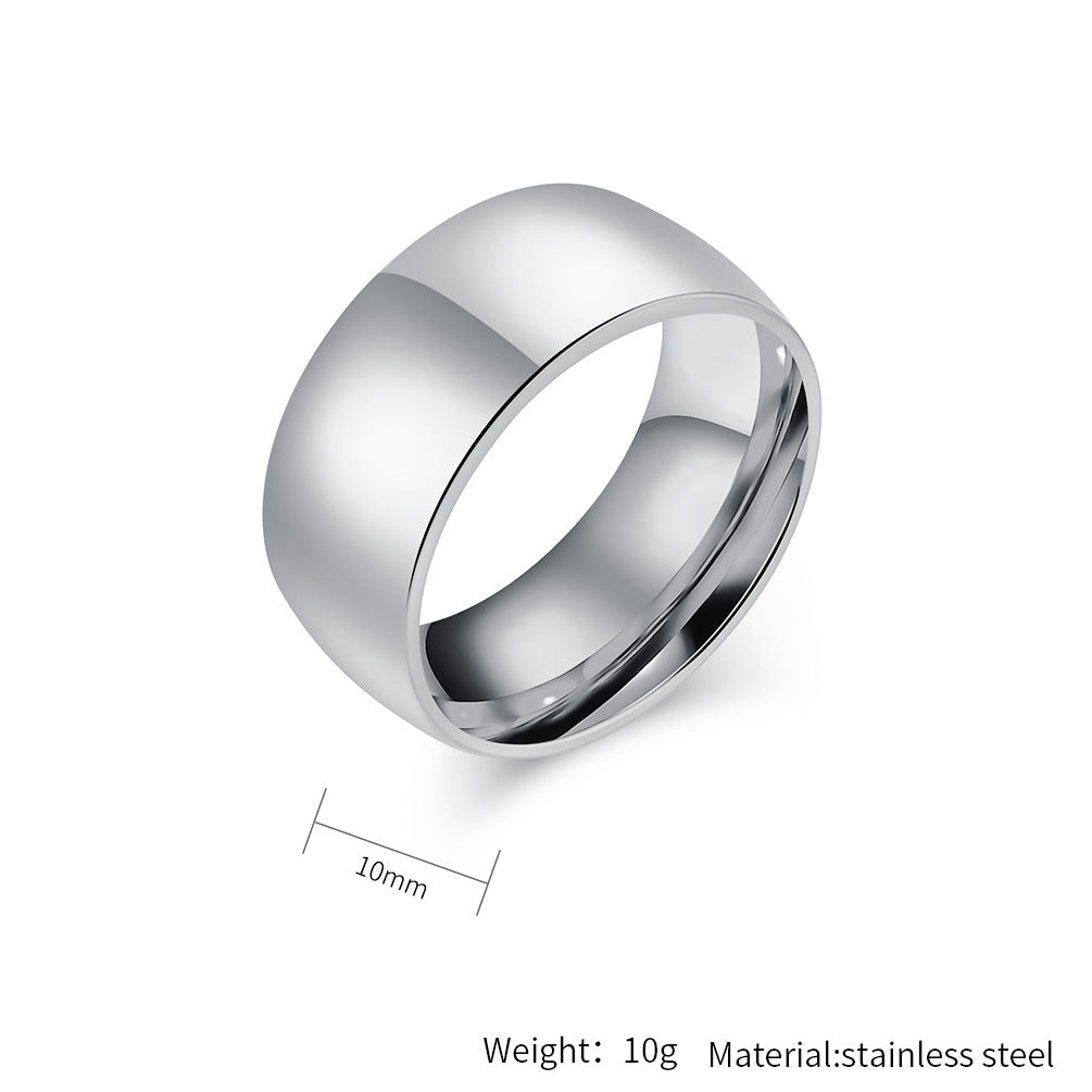 Simple titanium steel ring - High-quality shiny in black & steel colors - 18K gold plating - Unisex design - Fine jewelry for women & men
