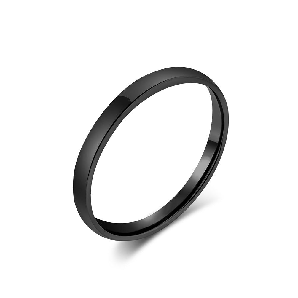 Simple titanium steel ring - High-quality shiny in black & steel colors - 18K gold plating - Unisex design - Fine jewelry for women & men