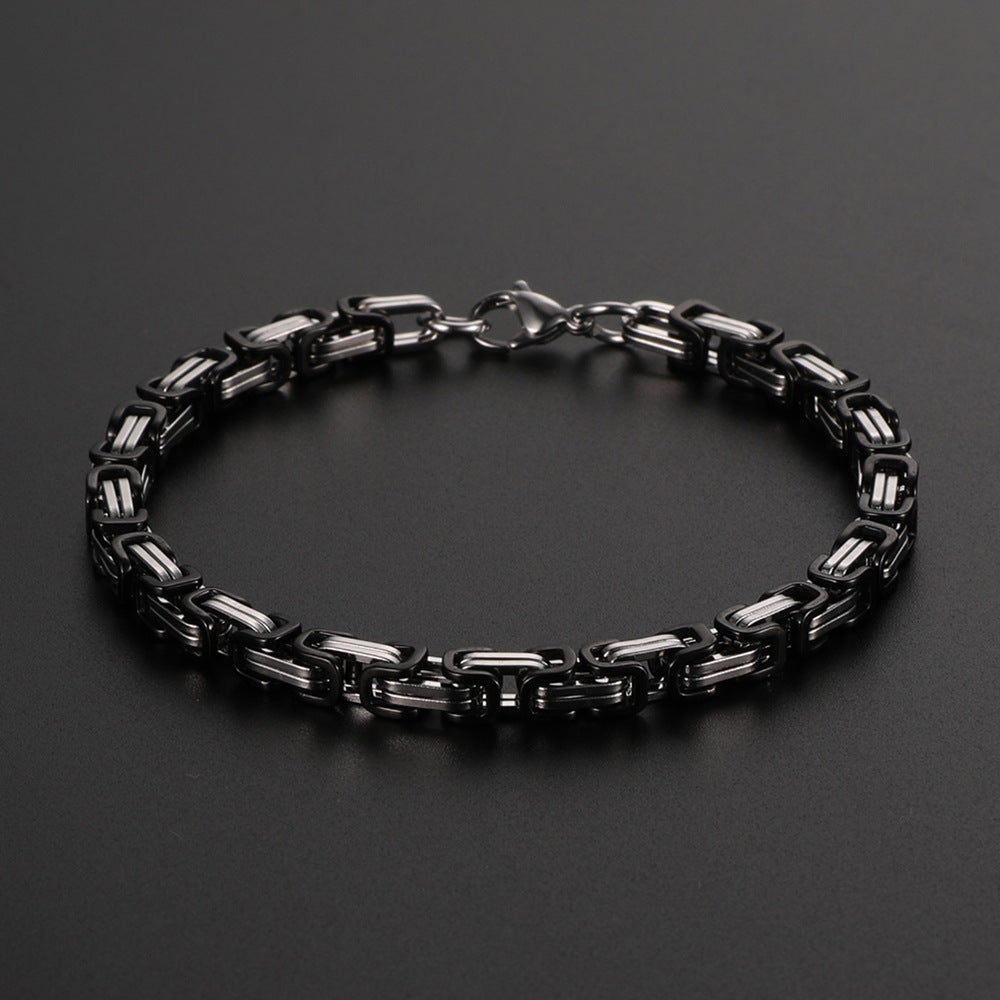 Titan-Optik Bügelkette Armband für Damen & Herren – Mehrere Größen