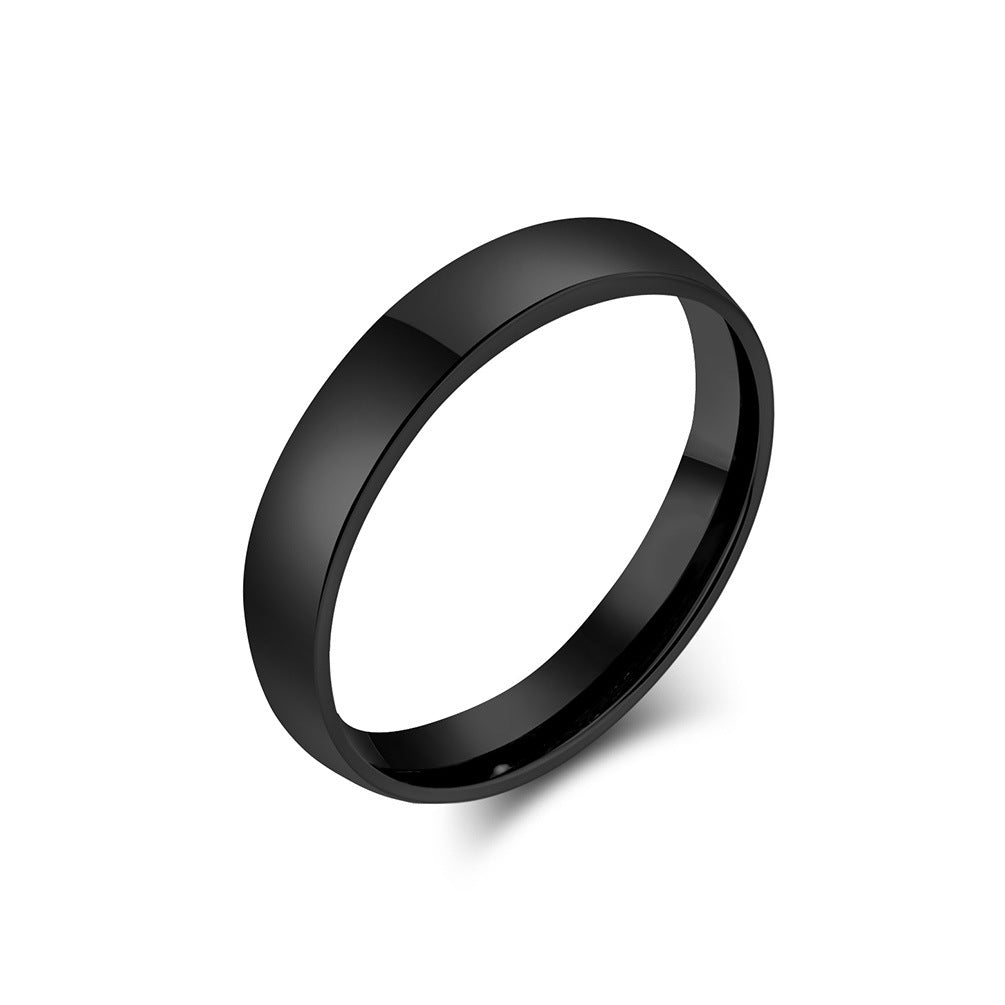 Simple titanium steel ring - High-quality shiny in black & steel colors - 18K gold plating - Unisex design - Fine jewelry for women & men