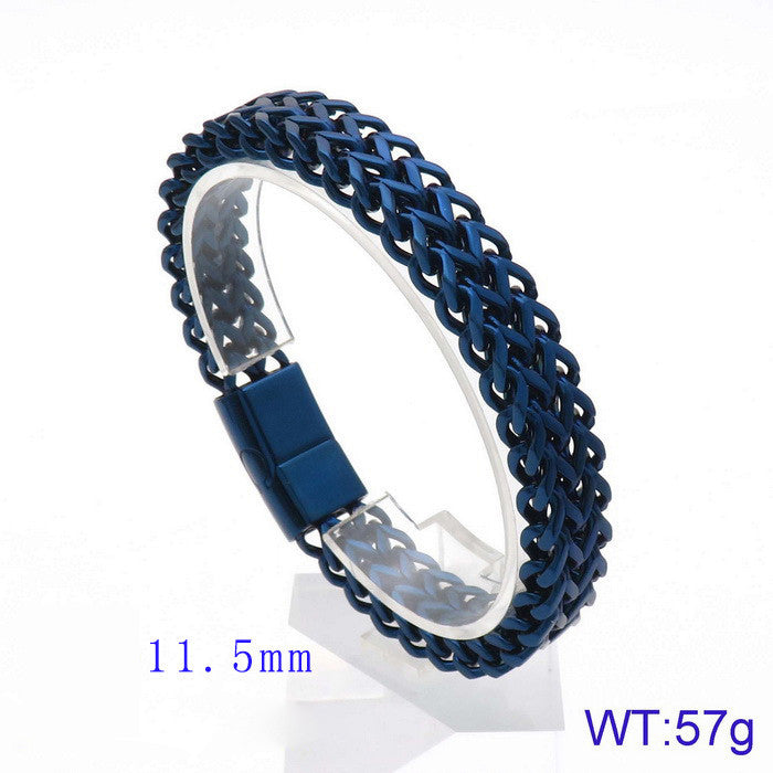 Titanium braided bracelet - two-row - simple men's jewelry