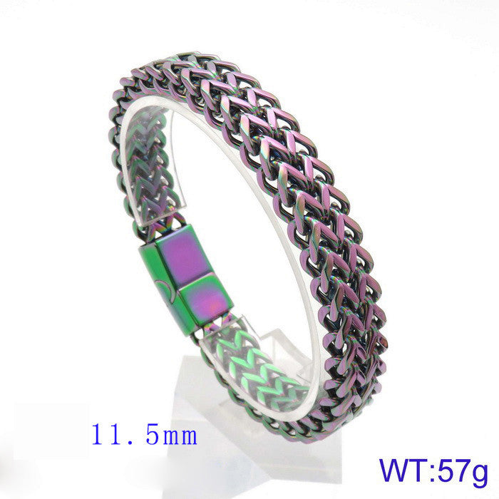 Titanium braided bracelet - two-row - simple men's jewelry