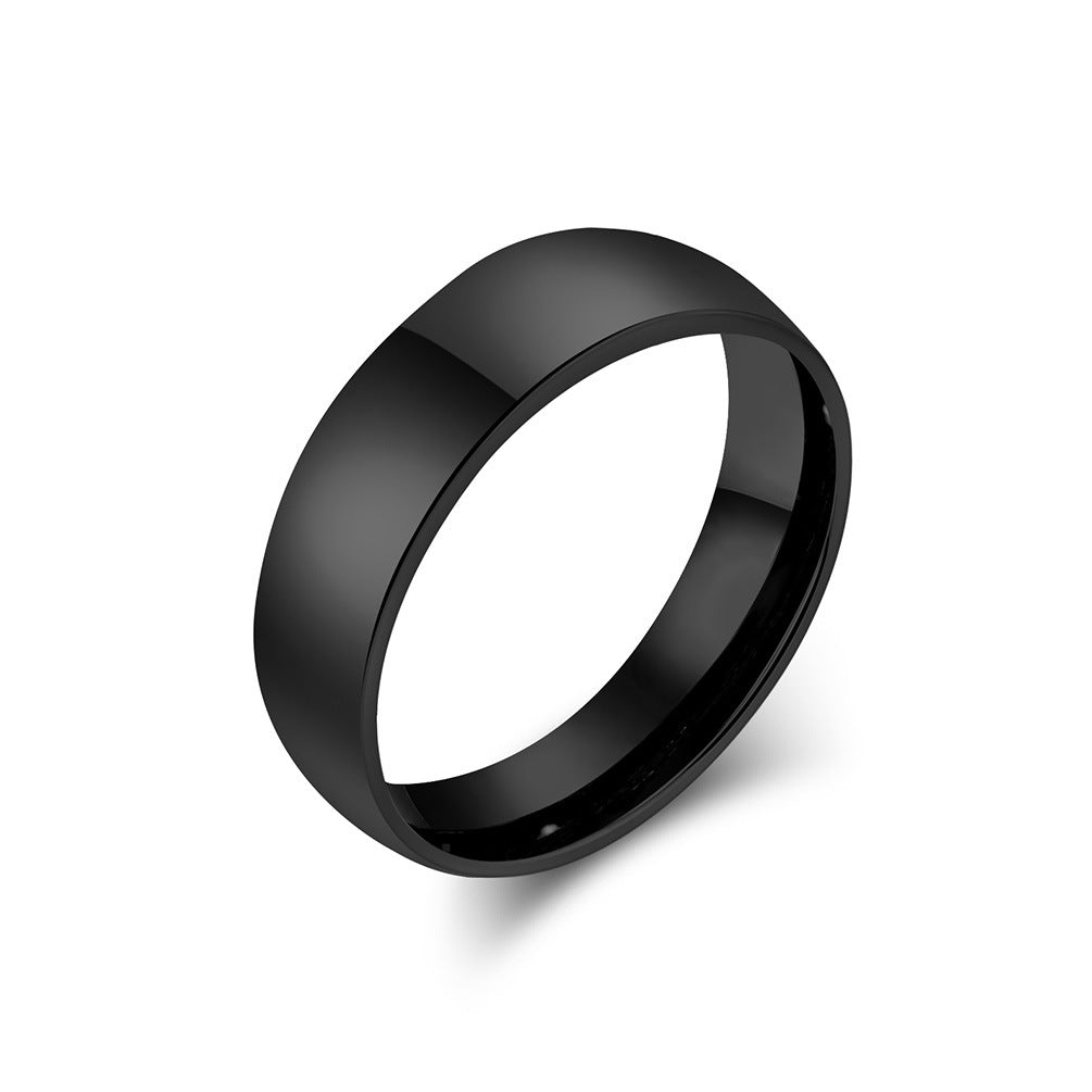 Simple titanium steel ring - High-quality shiny in black & steel colors - 18K gold plating - Unisex design - Fine jewelry for women & men