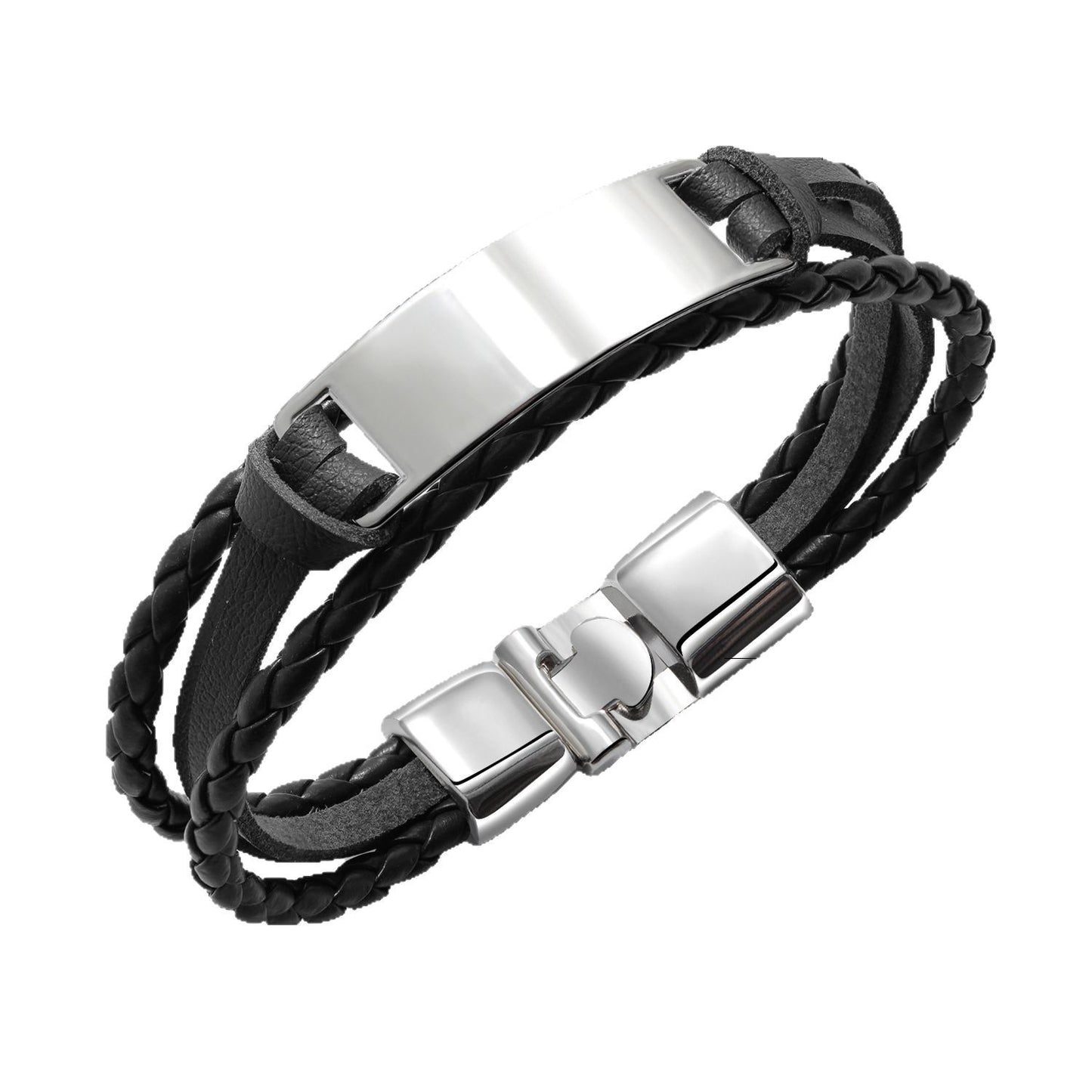 Multi-row PU leather bracelet – vegan & lightweight