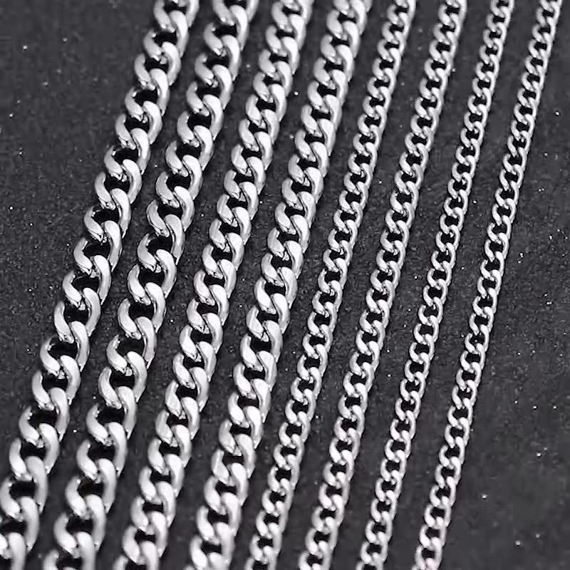 Minimalistische Edelstahl-Kubakette - Schlichte HipHop Halskette für Männer & Frauen - Robustes Cuban Link Chain Design