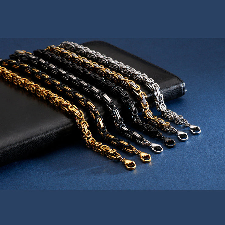 Titan-Optik Bügelkette Armband für Damen & Herren – Mehrere Größen