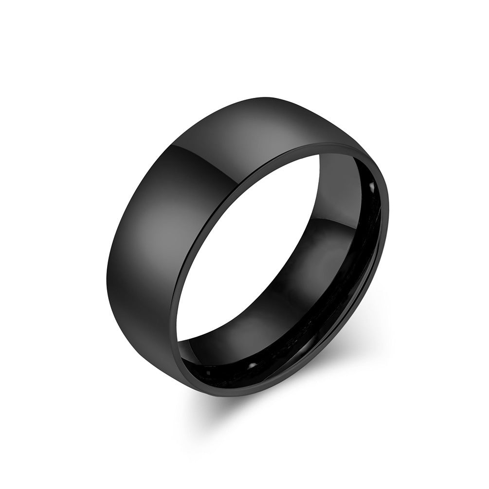 Simple titanium steel ring - High-quality shiny in black & steel colors - 18K gold plating - Unisex design - Fine jewelry for women & men