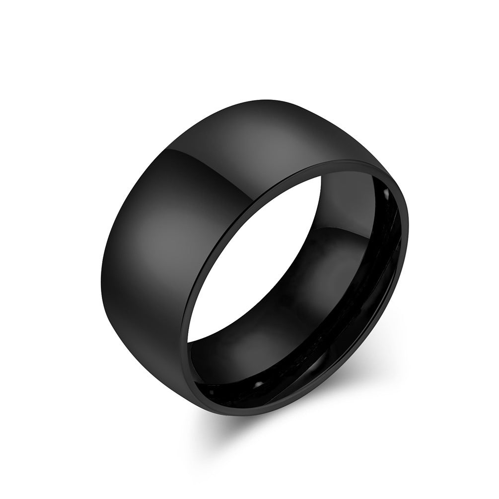 Simple titanium steel ring - High-quality shiny in black & steel colors - 18K gold plating - Unisex design - Fine jewelry for women & men