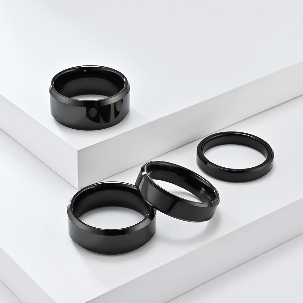 Hochglanz Wolframcarbid-Ring – Zeitloses Unisex-Design in Luxus-Optik