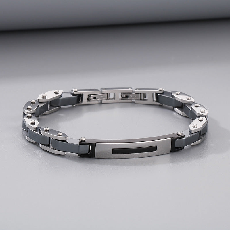 Stainless steel couple bracelets - Modern chain bracelet made of titanium steel for him & her