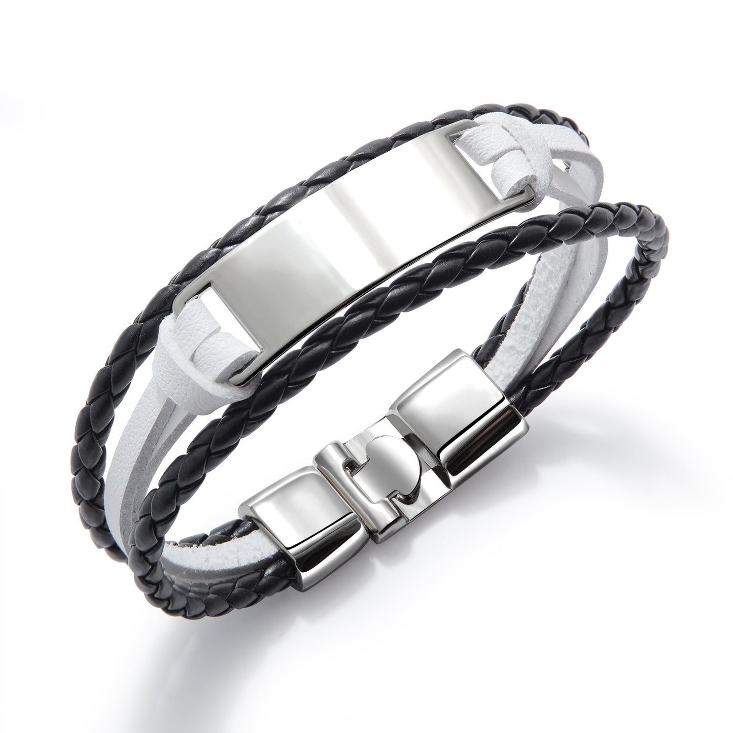 Multi-row PU leather bracelet – vegan & lightweight