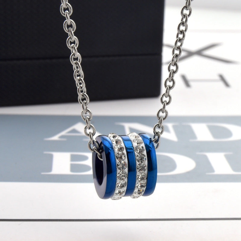 Cylinder Couple Necklaces - Titanium Steel Partner Pendants - Simple Couple Jewelry