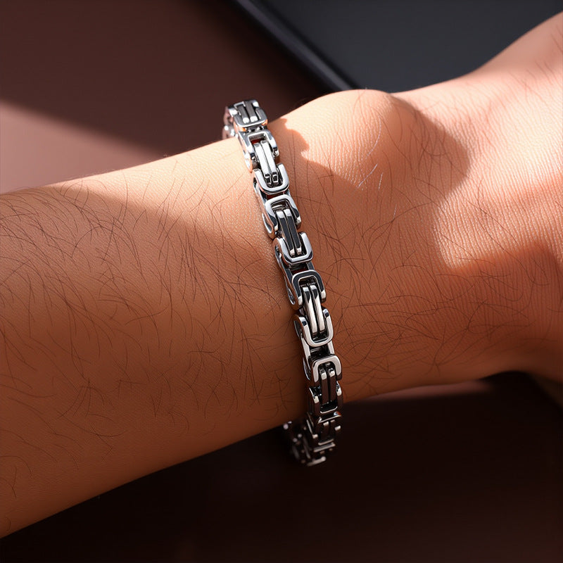 Titan-Optik Bügelkette Armband für Damen & Herren – Mehrere Größen