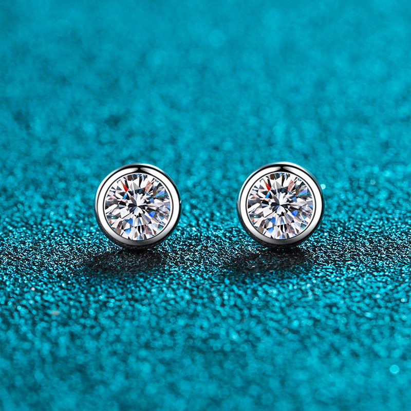 Zirconia pearl stud earrings – 5mm|6.5mm – 925 sterling silver rhodium-plated