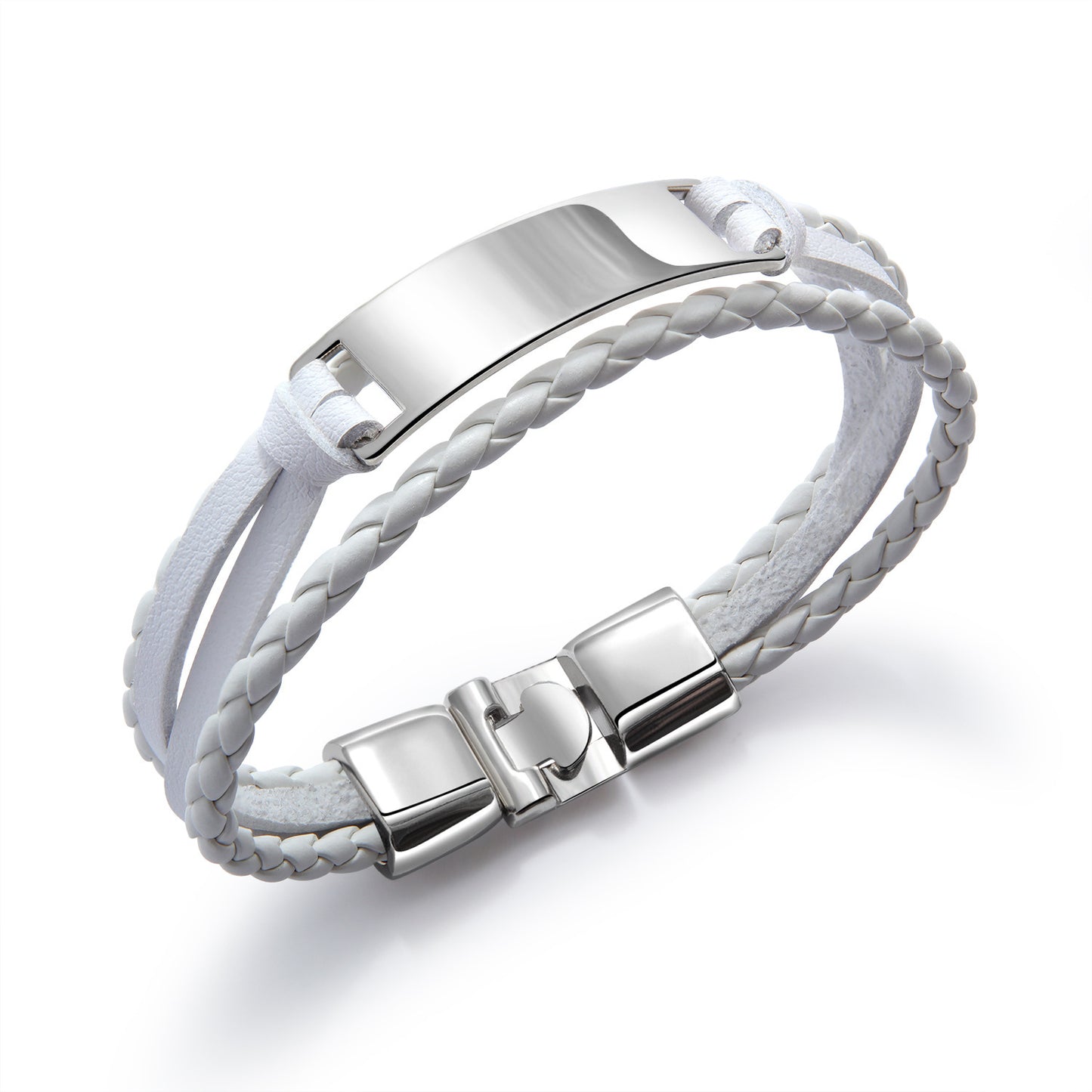 Multi-row PU leather bracelet – vegan & lightweight