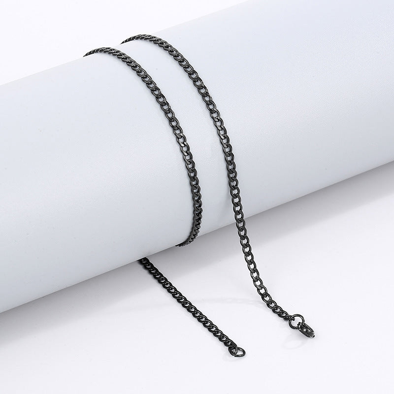 Minimalistische Edelstahl-Kubakette - Schlichte HipHop Halskette für Männer & Frauen - Robustes Cuban Link Chain Design