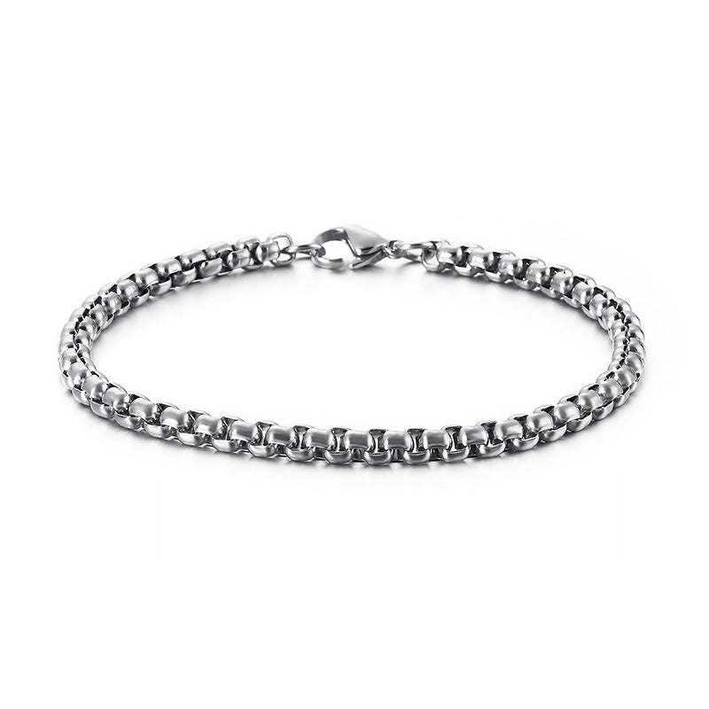 Minimalistisches Herren-Armband aus Edelstahl – Geometrische Eckperlen für Business & Alltag