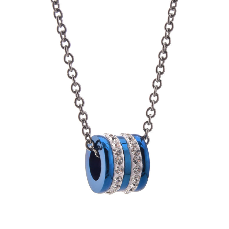 Cylinder Couple Necklaces - Titanium Steel Partner Pendants - Simple Couple Jewelry