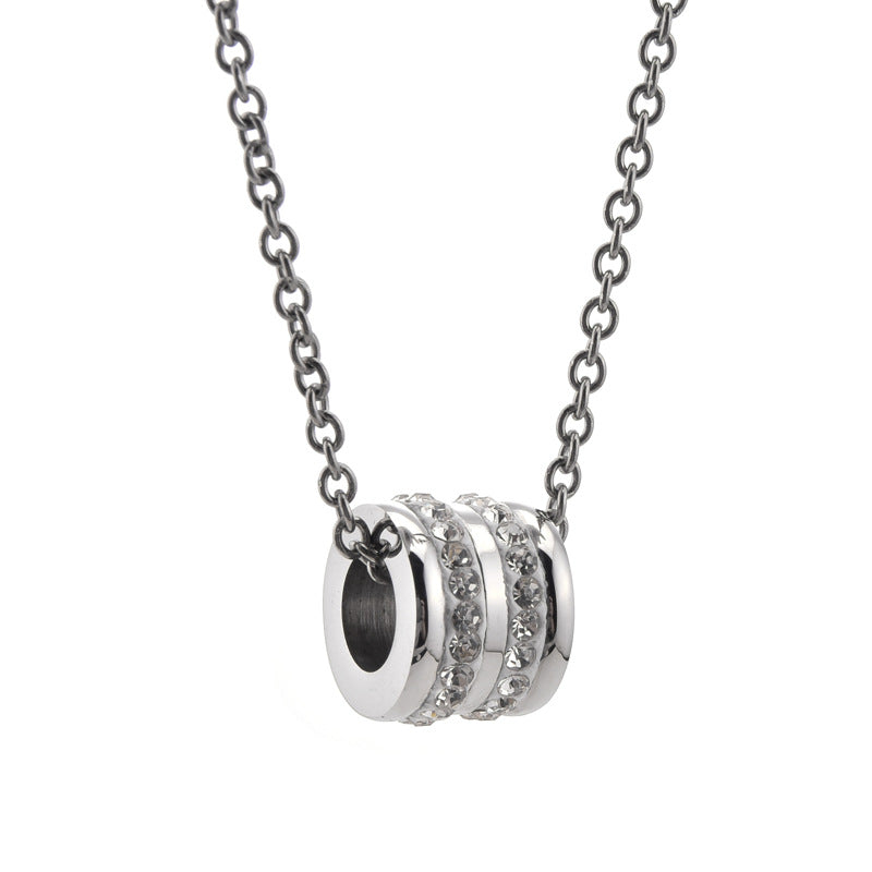 Cylinder Couple Necklaces - Titanium Steel Partner Pendants - Simple Couple Jewelry