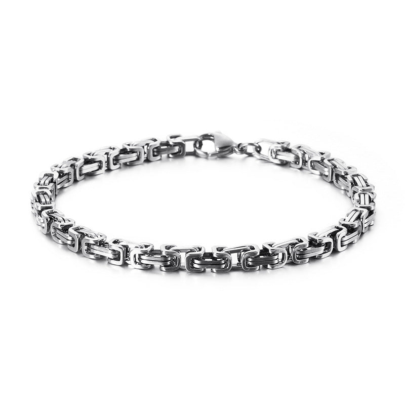 Titan-Optik Bügelkette Armband für Damen & Herren – Mehrere Größen