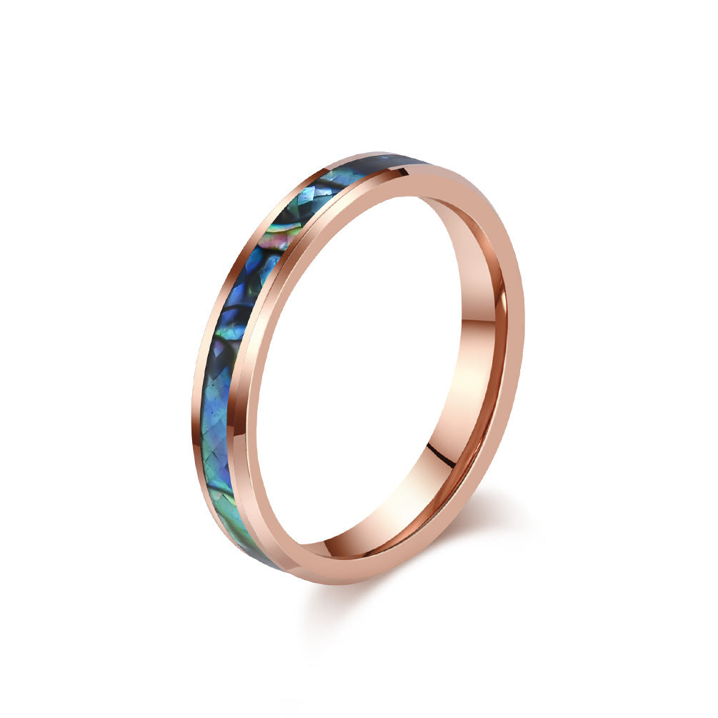 Wolframkarbid Paarringe mit Abalone-Einlage - Edle Partnerringe in Titanoptik - Kratzfeste Hochzeitsringe für Paare - Moderner Unisex-Schmuck