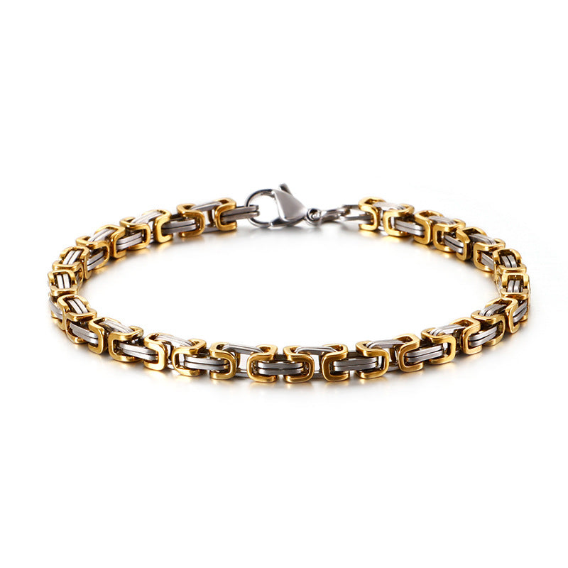 Titan-Optik Bügelkette Armband für Damen & Herren – Mehrere Größen