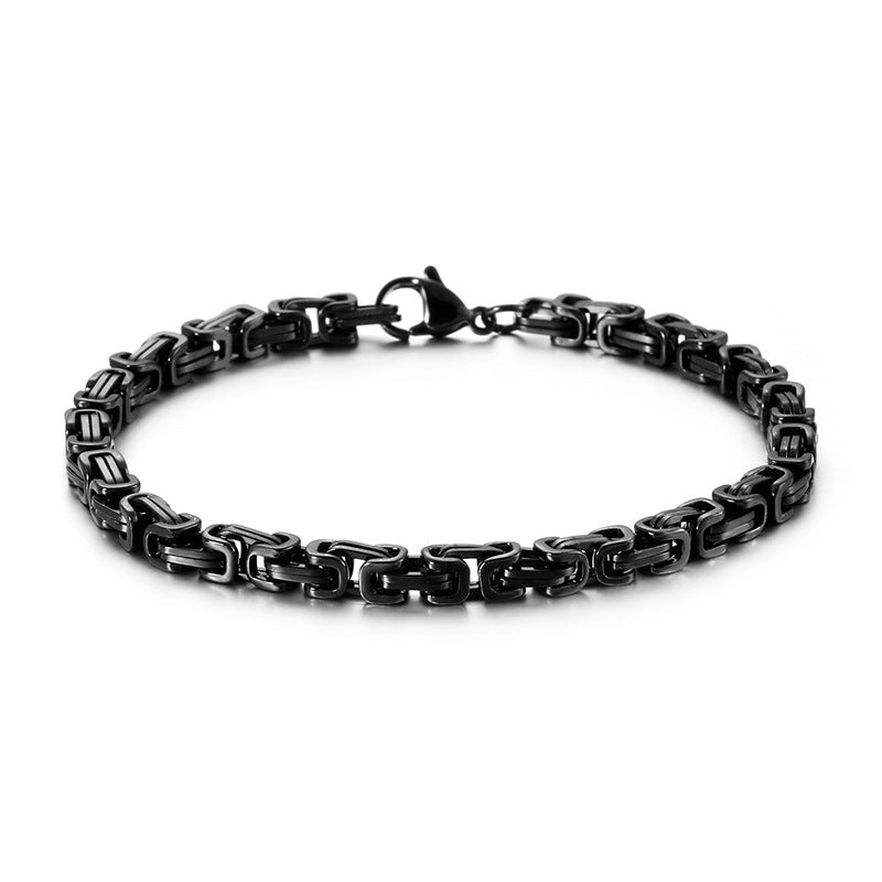 Titan-Optik Bügelkette Armband für Damen & Herren – Mehrere Größen