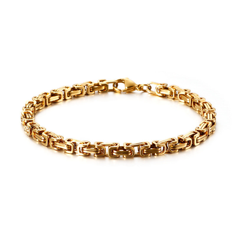 Titan-Optik Bügelkette Armband für Damen & Herren – Mehrere Größen