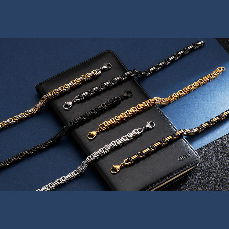 Titan-Optik Bügelkette Armband für Damen & Herren – Mehrere Größen