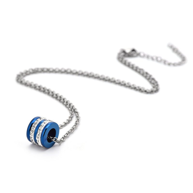 Cylinder Couple Necklaces - Titanium Steel Partner Pendants - Simple Couple Jewelry
