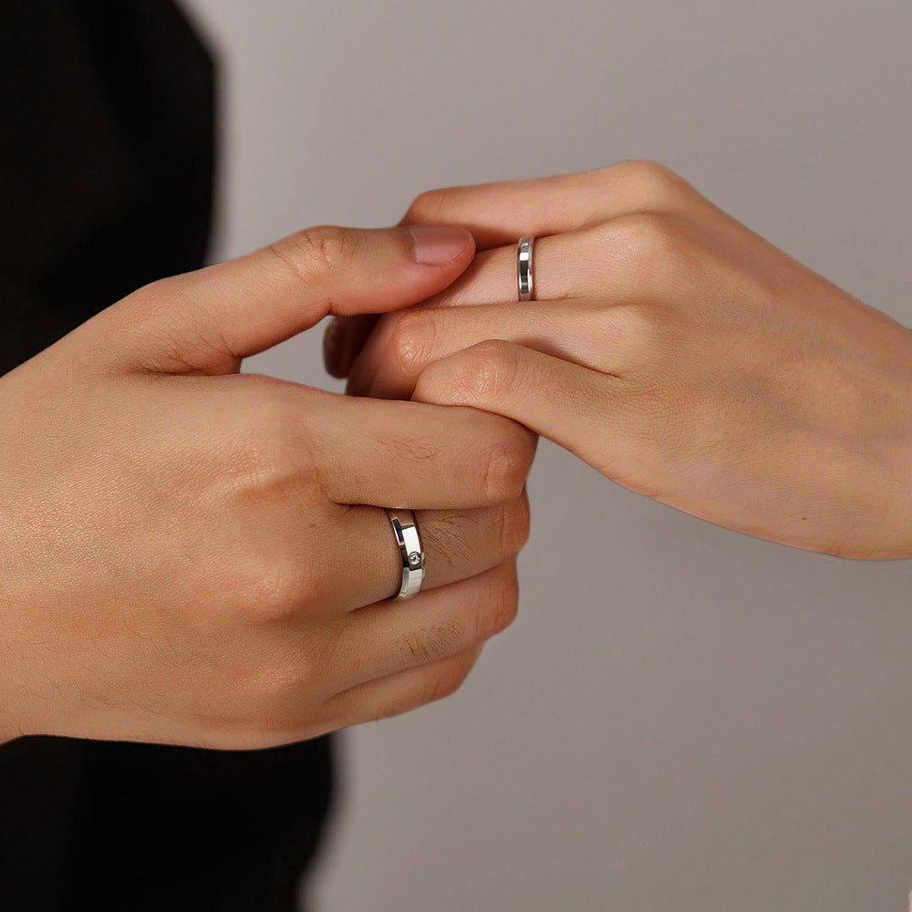 Stainless steel couple rings – hypoallergenic & rust-proof for couples